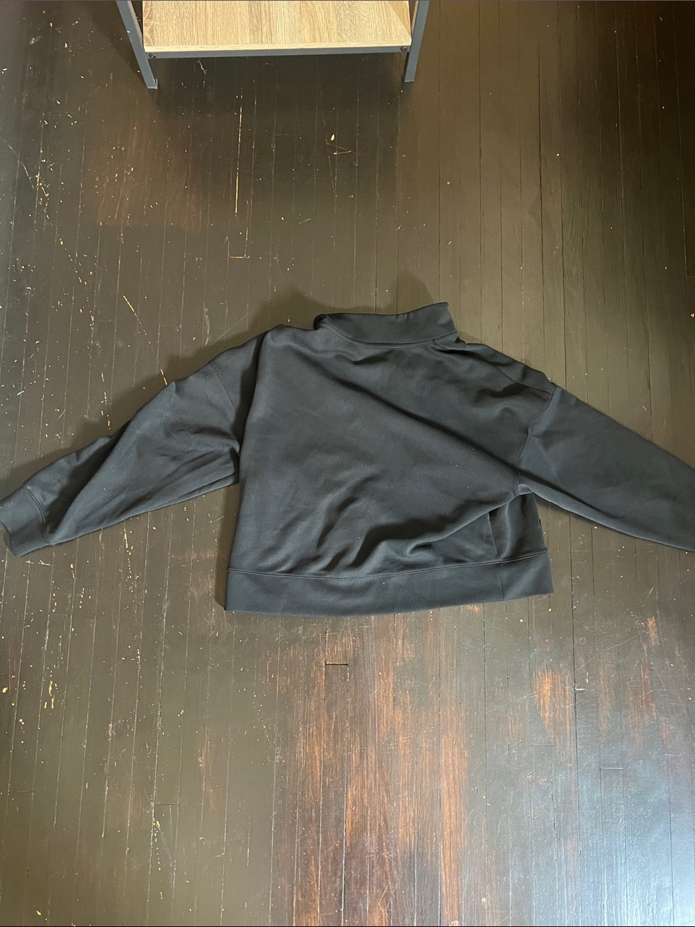 Target All in Motion Black Quarter-Zip Jacket Slightly Cropped and Ribbed - Picture 2 of 2